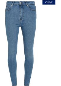 Damen Slim-fit-Jeans "Jeans CRV HARLEM SKINNY"uma, casual, Gr. 50, Tommy Hilfiger Curve, unifarben, Denim/Jeans, Obermaterial: 94% Baumwolle, 4%