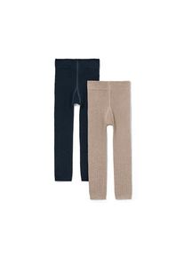 Tchibo 2 Strickleggings - Dunkelblau/Meliert - Kinder - Gr.: 110/116