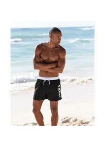 Badeshorts s.Oliver, Herren, Gr. XL (54/56), Kurz, schwarz (schwarz (kurzgr&ouml;&szlig;e)), Microfaser, Polyester, Badehosen Badeshorts