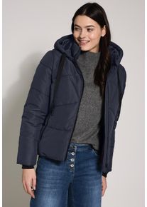 Cecil Damen Steppjacke, blau, casual, Gr. XXL, unifarben, Stoff, Obermaterial: 100% Polyester; Futter: 100% Polyester, Jacken, mit Kapuze