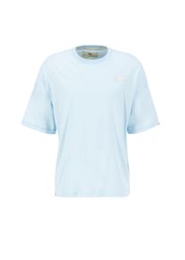 Herren T-Shirt "Alpha Industries Men - T-Shirts Organics OS Roll-Up T-Shirt", blau, Gr. XL, Alpha Industries, Obermaterial: 100% Baumwolle, Shirts