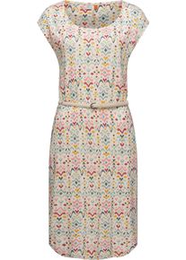 Ragwear Damen Shirtkleid "Lilithe Ikat", beige, modisch, Gr. XS, Material: 50% Baumwolle, 50% Modal, Kleider, stylisches Damen Sommerkleid mit