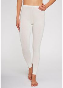 Lavana Damen Strickstrumpfleggings, Gr. 44, beige, Obermaterial: 70% Baumwolle, 28% Polyamid, 2% Elasthan, meliert, Strumpfhosen, Thermosan, fein