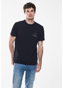 Street One MEN Herren T-Shirt, blau, casual, Gr. XL, unifarben, Web, 100% Baumwolle, Shirts, aus reiner Baumwolle