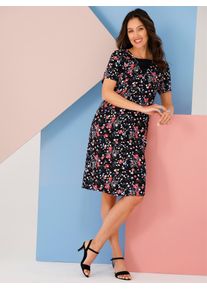 Classic Basics Damen A-Linien-Kleid "Kleid", rot, Gr. 40, geblümt, gemustert, mehrfarbig, 100% Viskose, Kleider