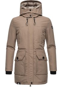 Navahoo Damen Winterjacke "Blizzardstorm", grau, modisch, Gr. L, Oberstoff: 70% Baumwolle, 30% Nylon, Futter: 100% Polyester, Wattierung: 100%