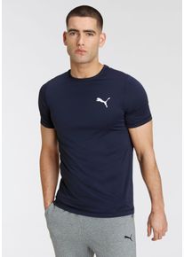 Puma Herren T-Shirt "ACTIVE SMALL LOGO TEE", blau, sportlich, Gr. XXL, unifarben, Jersey, Obermaterial: 100% Polyester, Shirts