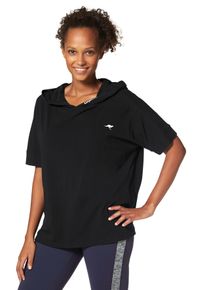 Kangaroos Damen T-Shirt, schwarz, casual, Gr. 40, unifarben, Obermaterial: 56% Baumwolle, 38% Viskose, 6% Elasthan, Shirts, Kurzarm, lässige