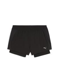 Puma Damen Laufshorts "VELOCITY 3" 2-in1-Laufshorts Damen", schwarz, Gr. S, unifarben, Obermaterial: 88% Polyester, 12% Elasthan; Innenmaterial: 15%