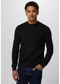 Street One MEN Herren Strickpullover, schwarz, casual, Gr. XL, unifarben, Web, Stoff, 50% Baumwolle, 50% Polyacryl, Pullover, mit Rundhalsausschnitt
