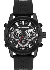 Skechers Herren Chronograph "TRUXTON", schwarz, Armbanduhren, Quarzuhr, Armbanduhr, Herrenuhr, Silikonarmband, digital,Stoppfunktion