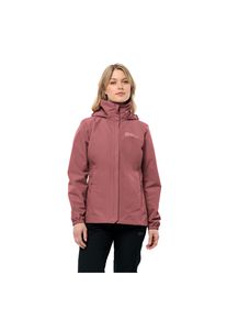 Jack Wolfskin Damen Funktionsjacke "STORMY POINT 2L JKT W", rot, sportlich, Gr. XXL, Obermaterial: 100% Polyester, Jacken, mit verstaubarer Kapuze,