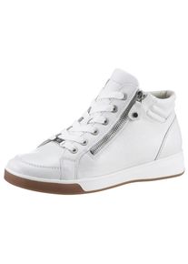 Ara Damen Schnürboots "ROM", Gr. 4, weiß, Glattleder, sportlich, Schuhe, Keilabsatz, High Top-Sneaker, Freizeitschuh in Schuhweite G = weit
