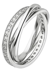 Jobo Damen Fingerring "Wickelring", 58, Silber 925 (Sterlingsilber), silber, Silber 925 (Sterlingsilber), Fingerringe, verschlungen 925 Silber mit
