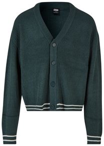 Urban Classics Herren Strickjacke "Urban Classics Herren Sporty Boxy Cardigan", grün, Gr. XXXL, unifarben, 95% Polyacryl, 5% Polyamid, Strickjacken