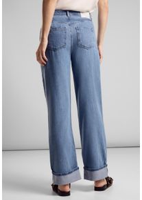 Street One Damen Comfort-fit-Jeans, blau, casual, Gr. 30, unifarben, Jeans, 64% Baumwolle, 36% Lyocell, Jeans, High Waist