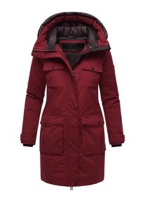 Navahoo Damen Winterjacke "Eissturm 14", rot, sportlich, Gr. XXL, Material: 100% Polyester, Jacken, Wasserabweisende Jacke mit Kapuze