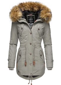 Marikoo Damen Wintermantel "La Viva Prc", grau, casual, Gr. XS, Oberstoff: 100% Baumwolle, Futter: 100% Polyester, Wattierung: 100% Polyester,