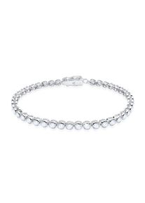 Elli Premium Damen Armband "Elli Premium Armband Tennisarmband Topas Silber", 18cm,mit Steinen, Silber 925 (Sterlingsilber), weiß, Silber 925
