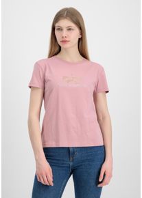 Damen T-Shirt "Alpha Industries Women - T-Shirts Crystal T Women", rosa, Gr. XS, Alpha Industries, Obermaterial: 100% Baumwolle, Shirts