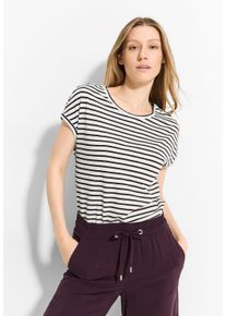 Cecil Damen Trägertop, rot, casual, Gr. XL, gestreift, Web, Stoff, 50% Modal, 50% Baumwolle, Tops, mit Flammgarn