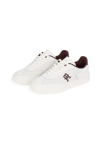 Tommy Hilfiger Damen Plateausneaker "TH HERITAGE SNEAKER PERF", Gr. 36, bunt, Leder, Textil, Lederimitat, sportlich, Schuhe, Freizeitschuh,