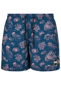 Urban Classics Herren Badeshorts "Urban Classics Herren Pattern Swim Shorts", bunt, Gr. S, 100% Polyester, Badehosen
