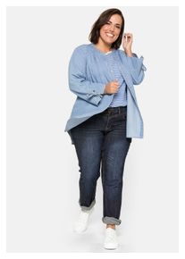 sheego Damen Stretch-Jeans "Große Größen", blau, casual, Gr. 84, unifarben, Obermaterial: 98% Baumwolle, 2% Elasthan, Jeans, »Die Gerade« mit