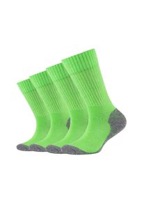 Camano Kinder Socken "Sportsocken 4er Pack", Gr. 35, grün, 58% Baumwolle 20% Polyester 20% Polyamid 2% Elasthan, Colorblocking, Socken