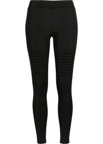 Urban Classics Damen Leggings "Urban Classics Damen Ladies Tech Biker Leggings", schwarz, Gr. XL, unifarben, 80% Polyamid, 20% Elasthan, Hosen