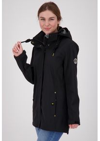 DEPROC Active Damen Softshellmantel "PEAK ROBSON WOMEN", schwarz, casual, Gr. 46, 96% Polyester; 4% Elastan mit TPU Membrane, Mäntel, auch in Großen