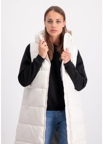 Damen Blouson "Alpha Industries Women - Vests Long Puffer Vest Women", weiß, Gr. XS, Alpha Industries, Obermaterial: 100% Polyester, Futter: 100%