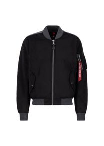 Herren Bomberjacke "Alpha Industries Men - Bomber Jackets MA-1 Faux Suede", schwarz, Gr. L, Alpha Industries, Obermaterial: 100% Polyester, Jacken