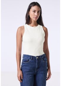 Damen T-Shirt, weiß, casual, Gr. 42, STREET ONE STUDIO, unifarben, Web, 97% Baumwolle, 3% Elasthan, Shirts, aus Baumwolle mit Stretchante