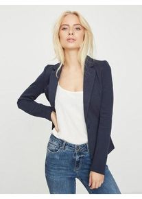 Véro Moda VERO MODA Damen Jerseyblazer "VMJULIA LS BLAZER", blau, feminin, Gr. 42, unifarben, Piquu00e9, Jersey, Obermaterial: 66% Polyester, 34% Baumwolle,