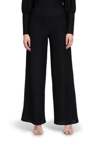 Vera Mont Damen Stoffhose "Vera Mont Modern fit Hose mit weitem Bein", schwarz, modisch, Gr. 42, Jersey, Obermaterial: 77% Polyester, 17% Polyester