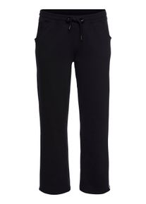 H.I.S. H.I.S Damen Sporthose "Große Größen", schwarz, sportlich, Gr. 40, unifarben, Obermaterial: 60% Baumwolle, 40% Polyester, Hosen, Elastisches Bündchen