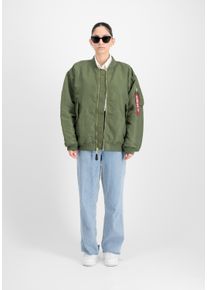 Damen Bomberjacke "Alpha Industries Women - Bomber Jackets MA-1 Core Women", grün, Gr. M, Alpha Industries, Obermaterial: 100% Nylon, Futter: 100%