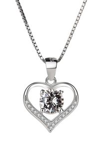 Damen Silberkette "Heart", silber, Basic, Collezione Alessandro, Silber 925 (Sterlingsilber), Halsketten, aus 925 Sterling Silber