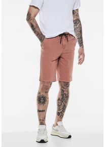 Street One MEN Herren Shorts, rot, casual, Gr. 31, unifarben, Web, 98% Baumwolle, 2% Elasthan, Hosen, mit Tunnelzugband