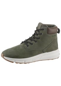 Tommy Hilfiger Herren Schnürboots "LIGHT HILIFIGER NBK HYBRID BOOT", Gr. 46, grün, Nubukleder, Lederimitat, kontrastfarbene Details, sportlich,