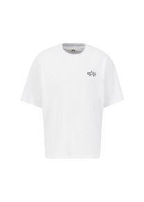 Herren T-Shirt "Alpha Industries Men - T-Shirts Signature Back Print T", weiß, Gr. XL, Alpha Industries, Obermaterial: 100% Baumwolle, Shirts