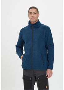 WHISTLER Herren Fleecejacke "Pareman M", blau, sportlich, Gr. XXXL, meliert, 100% Polyester, Jacken, im sportlichen Wollstrick-Look