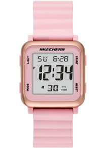 Skechers Damen Chronograph "BECKWORTH", rosa, Armbanduhren, Quarzuhr, Armbanduhr, Damenuhr, Silikonarmband, digital, Stoppfunktion
