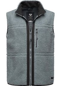 Ragwear Herren Plüschweste "Noory Vest", grau, sportlich, Gr. XL, Plüsch, Obermaterial: 100% Polyester, Innenfutter: 100% Polyester, Westen, Herren