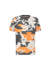 Herren T-Shirt "Alpha Industries Men - T-Shirts Basic T-Shirt Camo PP", orange, Gr. S, Alpha Industries, Obermaterial: 100% Baumwolle, Shirts