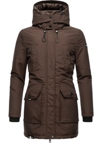 Navahoo Damen Winterjacke "Blizzardstorm", braun, modisch, Gr. L, Oberstoff: 70% Baumwolle, 30% Nylon, Futter: 100% Polyester, Wattierung: 100%