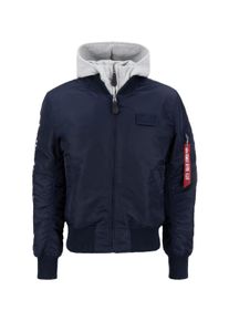 Herren Bomberjacke "Alpha Industries Men - Bomber Jackets", blau, Gr. L, Alpha Industries, Obermaterial: 100% Nylon, Futter: 100% Nylon, Kapuze: 75%