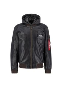 Herren Lederjacke "Alpha Industries Men - Leather & Vegan Jackets", braun, Gr. XXL, Alpha Industries, Obermaterial: 100% Lammnappaleder, Futter: 100%