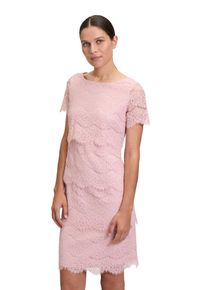 Vera Mont Damen Spitzenkleid "Vera Mont Spitzenkleid kurzarm", rosa, feminin, Gr. 40, Spitze, Obermaterial: 36% Polyamid, 34% Baumwolle, 30% Viskose.